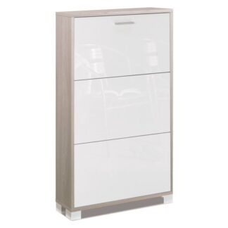 Scarpiera Sarmog A753OLBL QUADRANTE 9 Paia Olmo chiaro e Bianco lucido Scarpiera (ord.min.1.00unità)