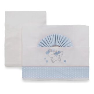 Set lenzuola culla Set lenzuola culla Italbaby 015 3010 502 UNICORN carrozzina Azzurro (ord.min.1.00 unità)