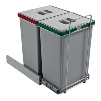Pattumiera differenziata incasso Pattumiera incasso Elletipi PF01 44B2 ECOFIL Grigio (ord.min.1.00 unità)