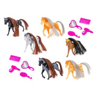 Set animali giocattolo Animali giocattolo Globo 41420 W’TOY Set cavalli con accessori Assorti (ord.min.1.00 unità)