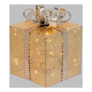 Decorazione luminosa Natale Decorazione luminosa Natale Lotti 63327 XMAS KING Pacco regalo Metal (ord.min.1.00 unità)