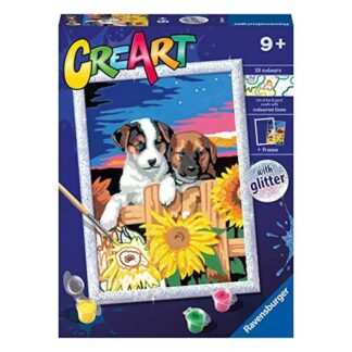 Set per dipingere Set per dipingere Ravensburger 23569 CREART Cagnolini con Girasoli (ord.min.1.00 unità)