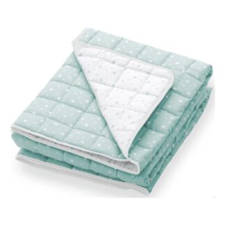 Coperta lettino Italbaby 145 077 03 STELLINE Double Face Menta Coperta lettino (ord.min.1.00unità)