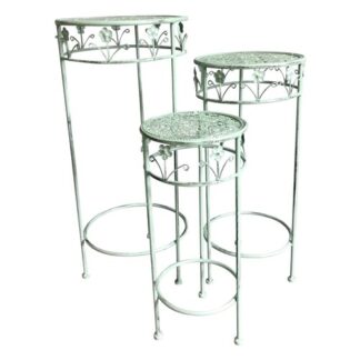 Set porta piante Set porta vasi piante Amicasa Verde salvia anticato (ord.min.1.00 unità)
