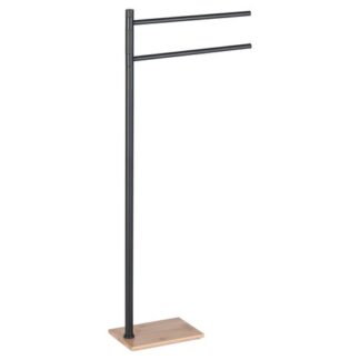 Piantana porta asciugamani Piantana asciugamani a 2 bracci Gedy TA314100 TANIA Bamboo e Nero (ord.min.1.00 unità)