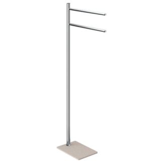 Piantana porta asciugamani Piantana asciugamani a 2 bracci Gedy TA3103 TANIA Cromo e Beige (ord.min.1.00 unità)