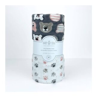 Coperta lettino Baby Idea PFLO Orso grigio Coperta lettino (ord.min.1.00unità)