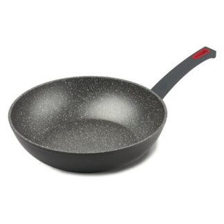 Wok Wok Ghidini Cipriano 2255 VIVÀ 1 manico Grigio e Rosso (ord.min.1.00 unità)