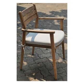 Sedia con braccioli da esterno Sedia con braccioli Amicasa ALONA Teak smoke white (ord.min.1.00 unità)