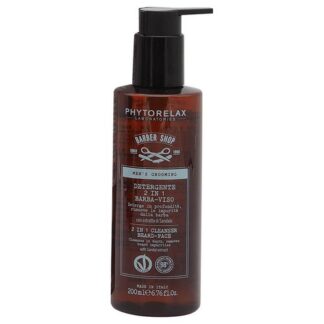 Men's grooming barber shop detergente 2 in 1 barba viso 200 ml Phytore Emulsioni e lozioni dopobarba (ord.min.1.00unità)
