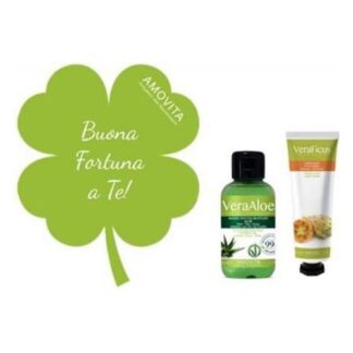 Set regalo Amovita Albero della vita quadrifoglio veraloe Idee regalo prodotti da bagno (ord.min.1.00unità)