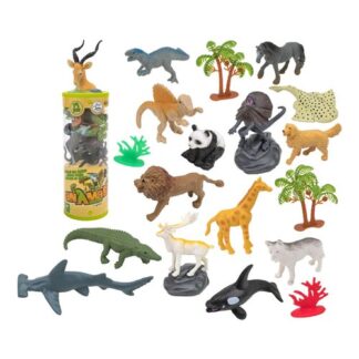 Animali giocattolo Globo 42154 ANIMALS MATES Set animali in tubo con t Set animali giocattolo (ord.min.1.00unità)