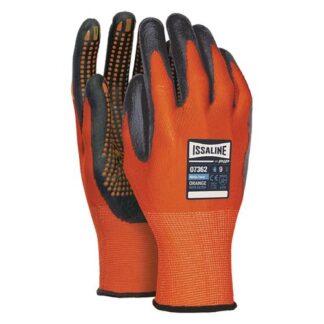 Guanti lavoro Guanti lavoro Issaline 0736210 DOTS CATCH Arancio e Nero (ord.min.1.00 unità)