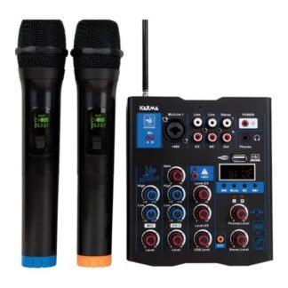 Mixer disc jockey Mixer disc jockey Karma MXW 5 Bundle doppio radiomicrofono VHF Black (ord.min.1.00 unità)