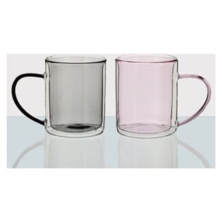 Set tazze Set tazze Amicasa BG21175PG RIO Mug Rosa e Grigio (ord.min.1.00 unità)
