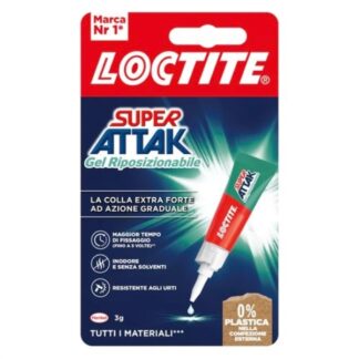 Colla universale Collante Loctite 2943086 SUPER ATTAK Gel riposizionabile Trasparente (ord.min.1.00 unità)