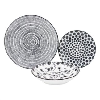 Set piatti tavola Servizio piatti Amicasa Art 46 VEGA Nero (ord.min.1.00 unità)