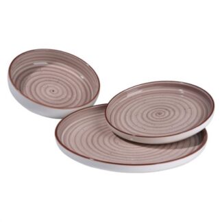 Set piatti tavola Servizio piatti Amicasa Art 27 VERTIGO Tortora (ord.min.1.00 unità)