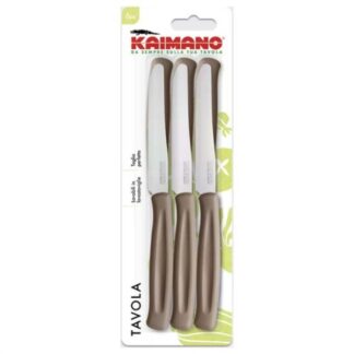 Set coltelli Kaimano 1023389 DINAMIK ounta dentata Marrone Set coltelli tavola (ord.min.1.00unità)