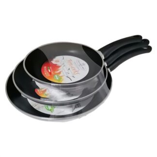 Set padelle Set padelle Piardinox FUTP0340GR01 FIREWORKS Grigio e Nero (ord.min.1.00 unità)