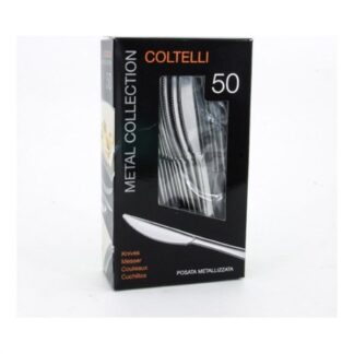 Set coltelli plastica riutilizzabili Set coltelli plastica riutilizzabili Gold Plast 6991C 03 METAL Silver (ord.min.1.00 unità)