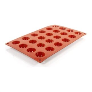 Stampo dolci Stampo Pavoni Italia FR004 FORMAFLEX 24 Semisfere Rosso (ord.min.1.00 unità)