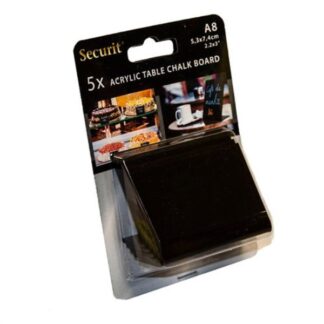Segnaposto Segnaposto Vermes TBA BL A8 SECURIT Set 5 lavagnette da tavolo mini Ne (ord.min.1.00 unità)