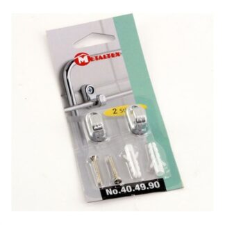 Set fissaggi ricambio Fissaggi Metaltex 40 49 90 ONDA ganci Silver (ord.min.1.00 unità)