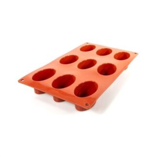 Stampo dolci Stampo Pavoni Italia FR041 FORMAFLEX 9P Ovali Rosso (ord.min.1.00 unità)