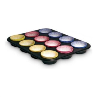 Stampo dolci Stampo Guardini 89913 GARDENIA 12P con 60 pirottini Nero (ord.min.1.00 unità)