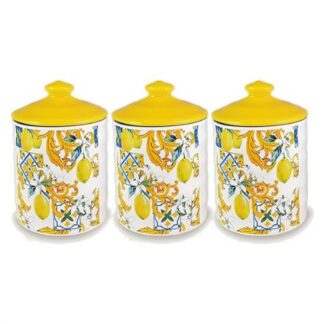 Set barattoli Set barattoli Ar.Ca. 56901 LEMON Giallo e Bianco (ord.min.1.00 unità)
