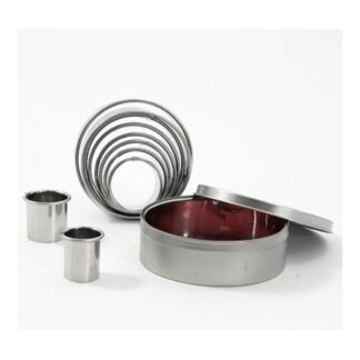 Stampo biscotti Formine biscotti Kaufgut 041296 EVA Tondi assortiti da 22 a 90 mm Acci (ord.min.1.00 unità)