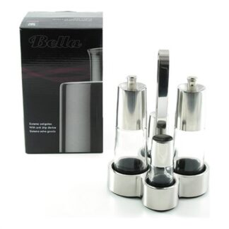 Set condimento Set condimento Pinti inox 57765100 Bella con salvagoccia Cromo (ord.min.1.00 unità)