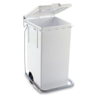Bidone carellato Bidone carellato Giganplast MAX con pedale e reggisacco Bianco (ord.min.1.00 unità)
