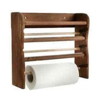 Porta rotolo cucina Porta rotolo Meeting 151 triplo con carta Tinto legno scuro (ord.min.1.00 unità)