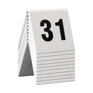 Segnaposto Segnaposto Vermes TN 31 40 WT SECURIT Set 10 Numeri da 31 a 40 Bianco (ord.min.1.00 unità)