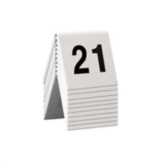 Segnaposto Vermes TN 21 30 WT SECURIT Set 10 Numeri da 21 a 30 Bianco Segnaposto (ord.min.1.00unità)