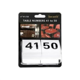 Segnaposto Segnaposto Vermes TN 41 50 WT SECURIT Set 10 Numeri da 41 a 50 Bianco (ord.min.1.00 unità)