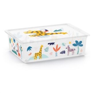 Contenitore salvaspazio Contenitore Keter 84160005161 C BOX STYLE con ruote Wild animals (ord.min.1.00 unità)