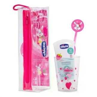 Set igiene orale infanzia Set igiene orale bimbi Chicco 120991 Hippo Rosa (ord.min.1.00 unità)