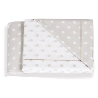Set lenzuola culla Italbaby 40 1005 003 NEXT2ME Pois tortora Set lenzuola culla (ord.min.1.00unità)