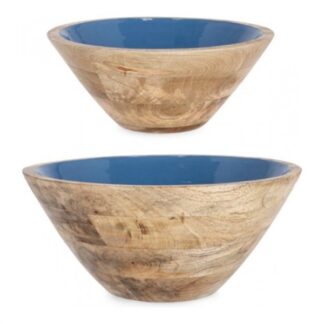 Vaso Vaso Yes Everyday 0550912 KNOSSOS set 2 ciotole Blu e Legno (ord.min.2.00 unità)
