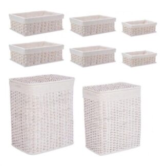 Set porta biancheria Yes Everyday 0402412 HOMELY con ceste Bianco Set porta biancheria (ord.min.1.00unità)
