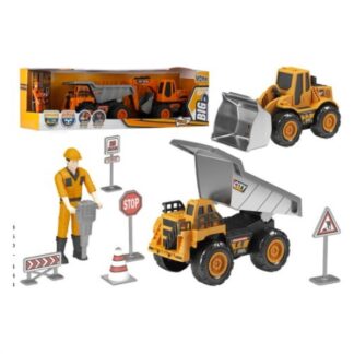 Mezzo cantiere Mezzo cantiere Globo 42522 BIG ROAD Set Lavori corso con camion ruspa (ord.min.1.00 unità)