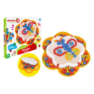 Set chiodini gioco Set chiodini Globo 41172 VITAMINA G Forma fiore misti multicolore (ord.min.1.00 unità)