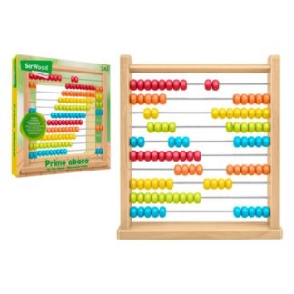 Prime attività Gioco prima infanzia Globo 42399 SIR WOOD Pallottoliere in legno Primo (ord.min.1.00 unità)