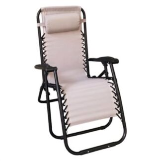 Sedia sdraio con poggiapiedi Sedia sdraio con poggiapiedi Amicasa HTN455 Bianco rosato (ord.min.1.00 unità)