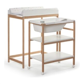 Fasciatoio Fasciatoio Okbaby 933 WOODY doppia funzione con bagnetto Naturale (ord.min.1.00 unità)