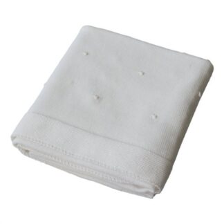 Coperta carrozzina Italbaby 020 2200 05 MORBIDO POIS maglia Bianco Coperta carrozzina (ord.min.1.00unità)
