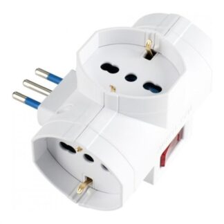 Adattatore presa elettrica Adattatore Poly Pool PP2385 con interruttore Bianco (ord.min.1.00 unità)